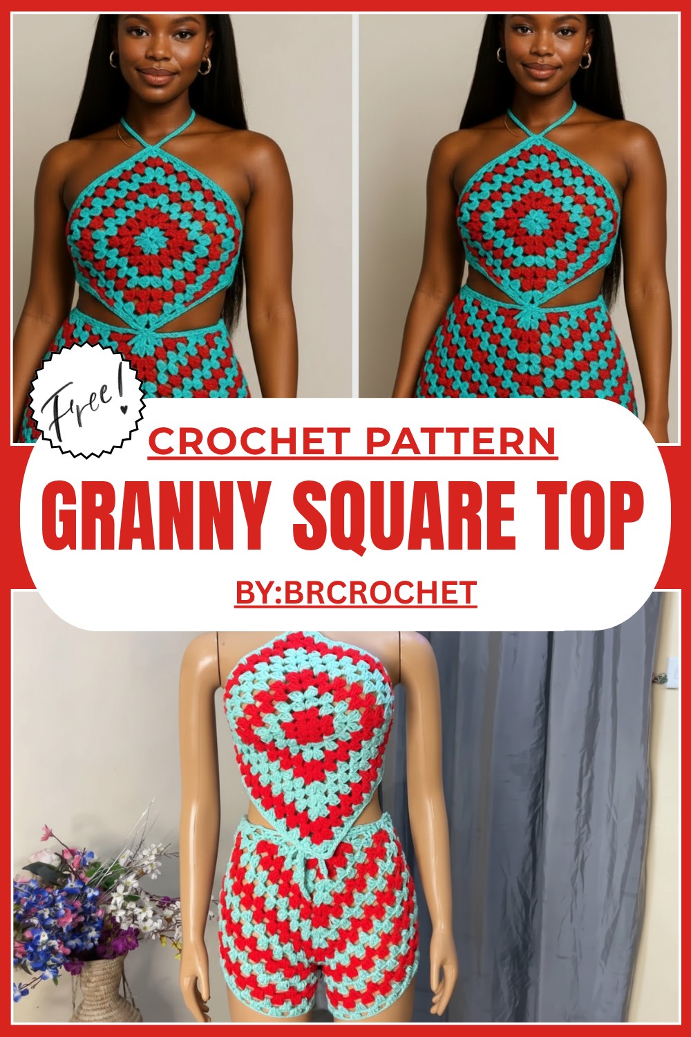 Crochet Granny Square Top Pattern