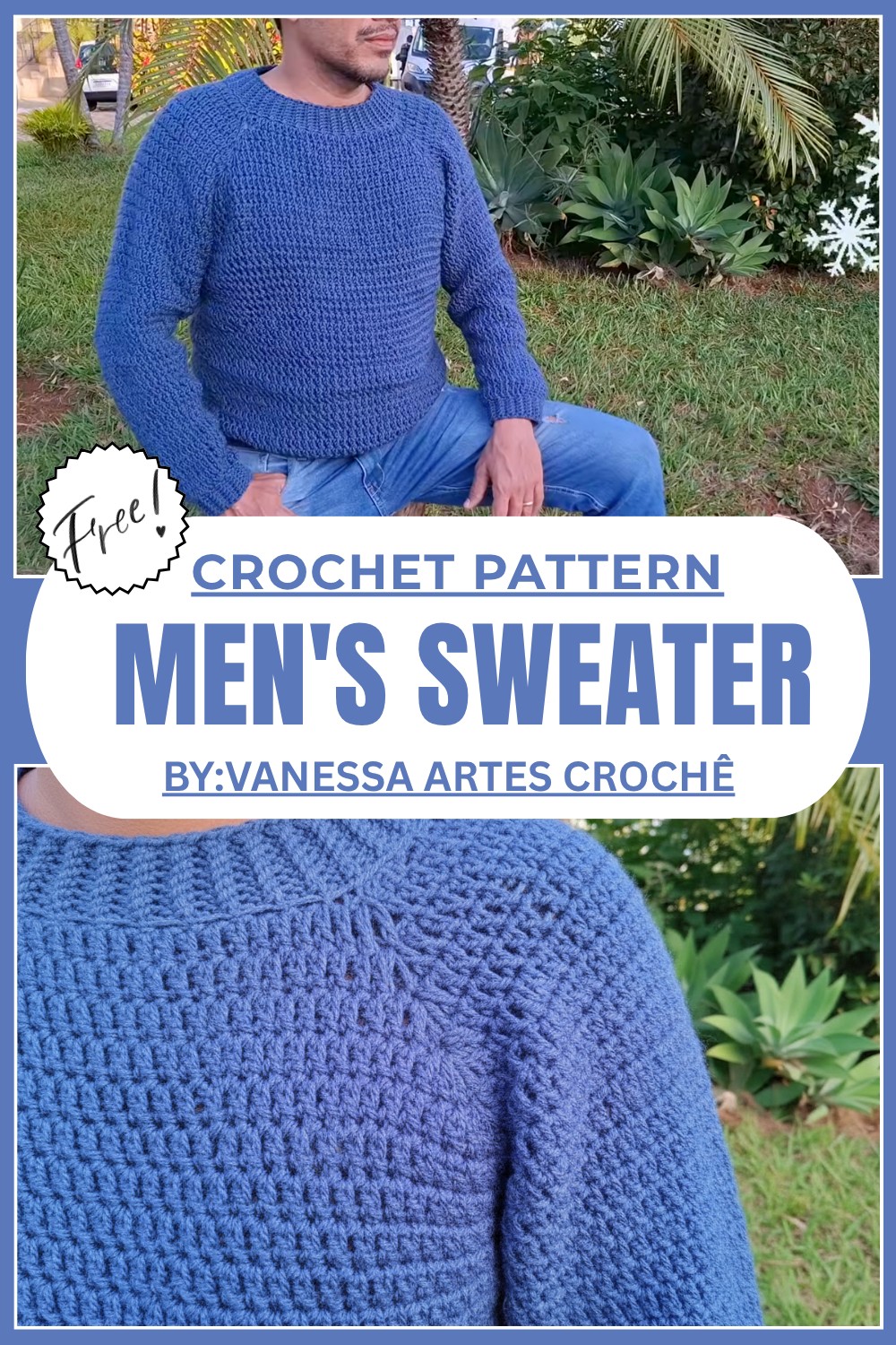 Crochet Men's Sweater Pattern
