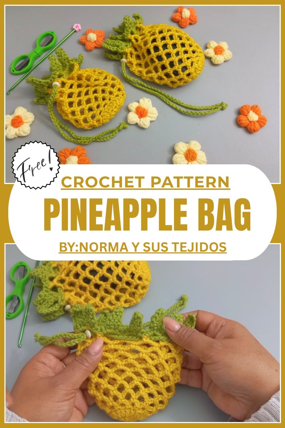 Crochet Pineapple Bag Pattern