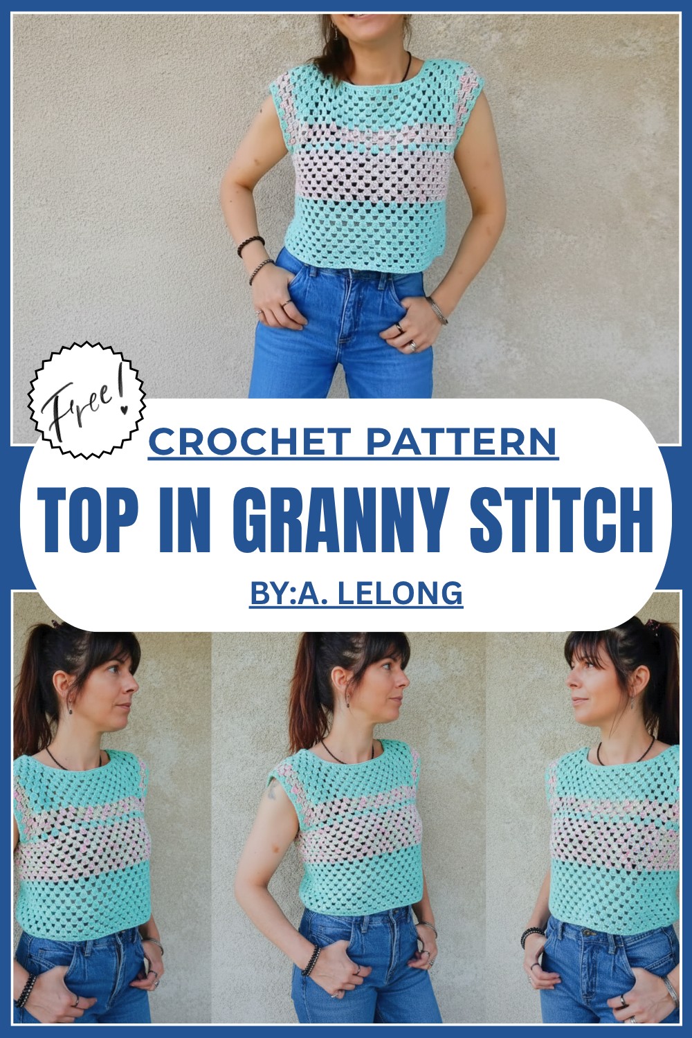 Crochet Top In Granny Stitch Pattern