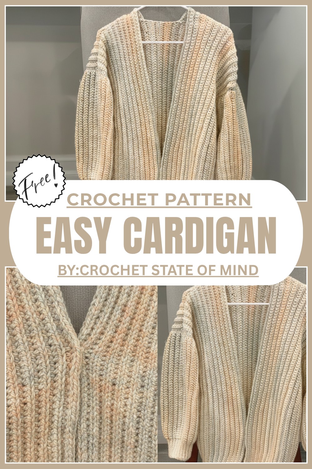 Easy Crochet Cardigan Tutorial