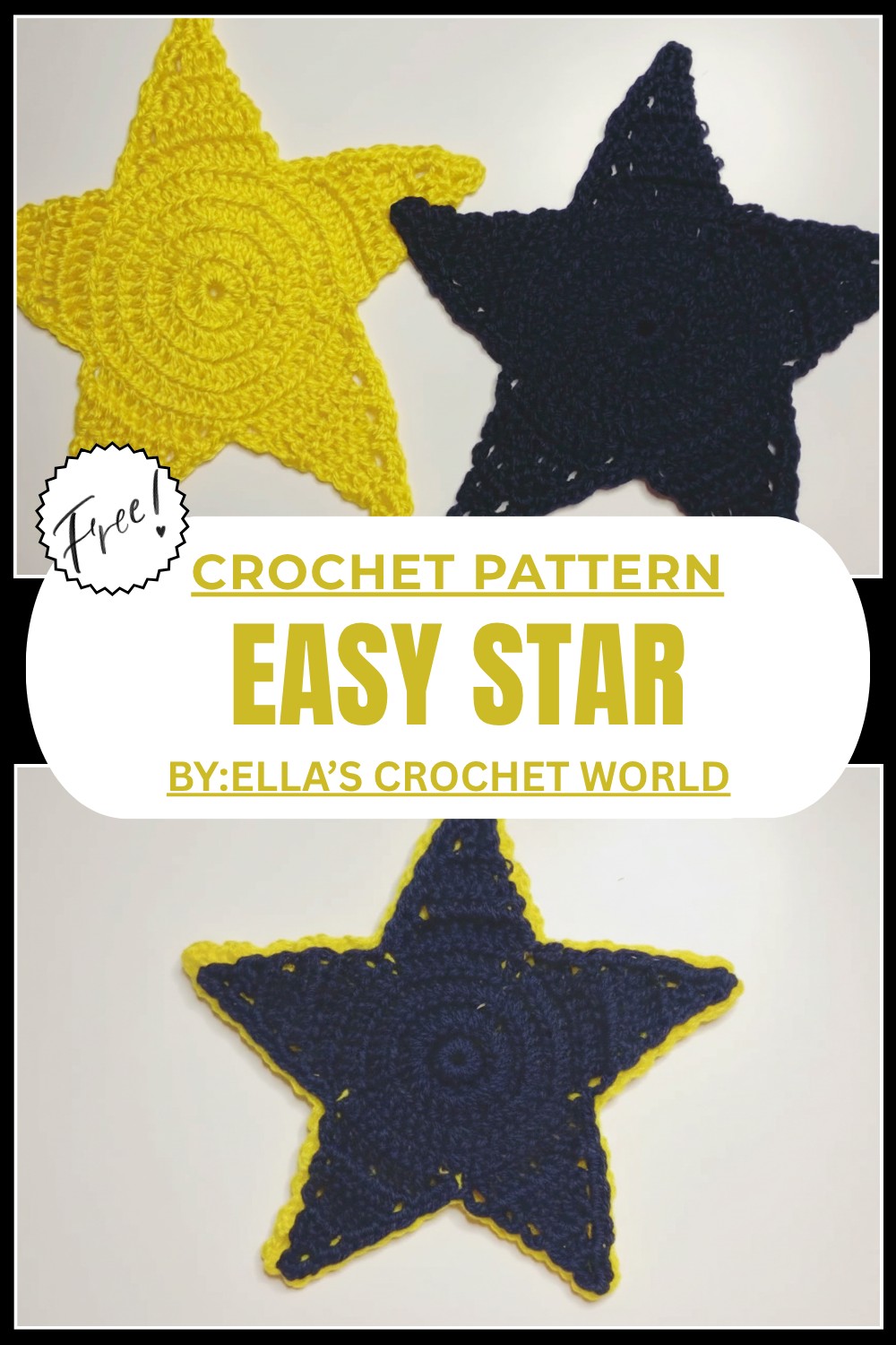 Add Style to Your Décor with This Free Crochet Star Pattern - Crocht Art