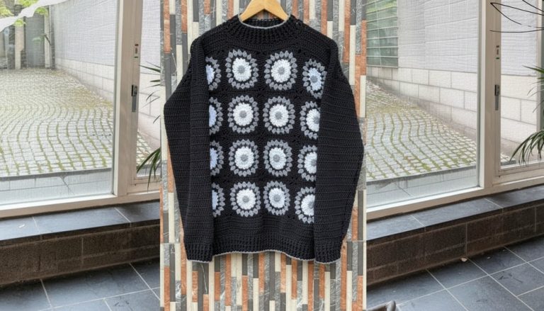 How To Crochet A Granny Square Sweater 1