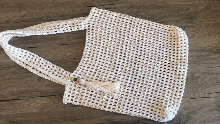 Simple Crochet Mesh Bag Pattern 1