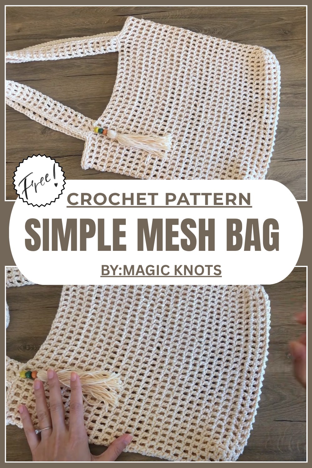Simple Crochet Mesh Bag Pattern