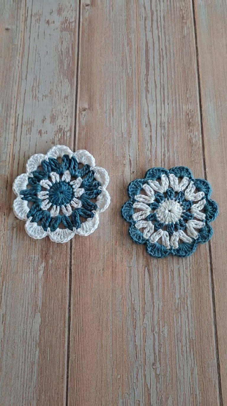 Crochet Flower Coaster Pattern 2