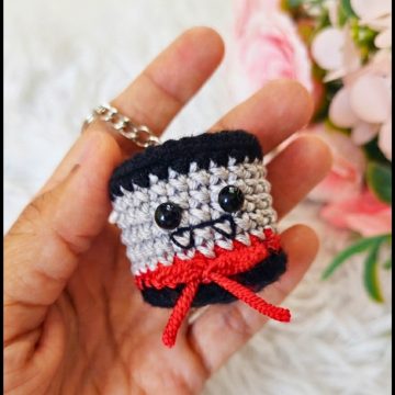 Crochet Vampire Keychain For Halloween