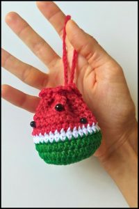 Crochet Watermelon Coin Purse Pattern