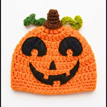 Crochet Pumpkin Hat Baby Halloween Costume Pattern