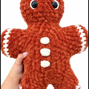 Fun Crochet Gingerbread Pillow Free Pattern With Festive Charm