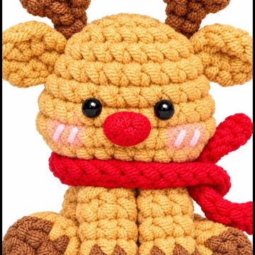 Pretty Crochet Christmas Reindeer Amigurumi Free Pattern